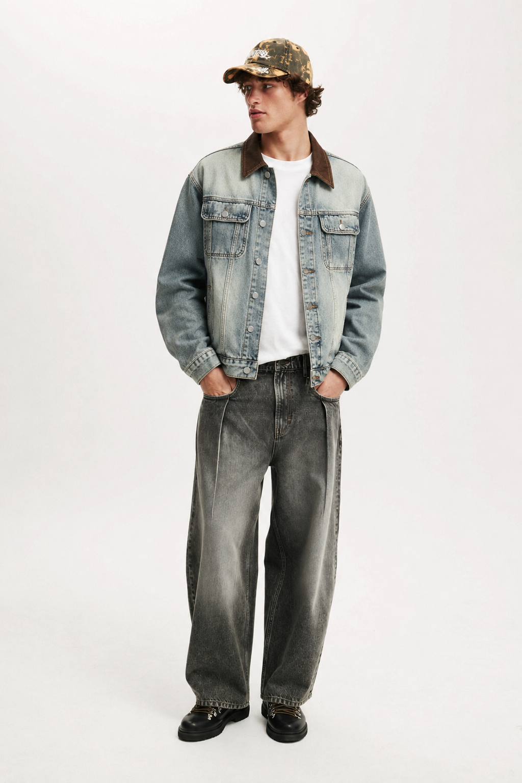 Button Up Long Sleeve Denim Jacket