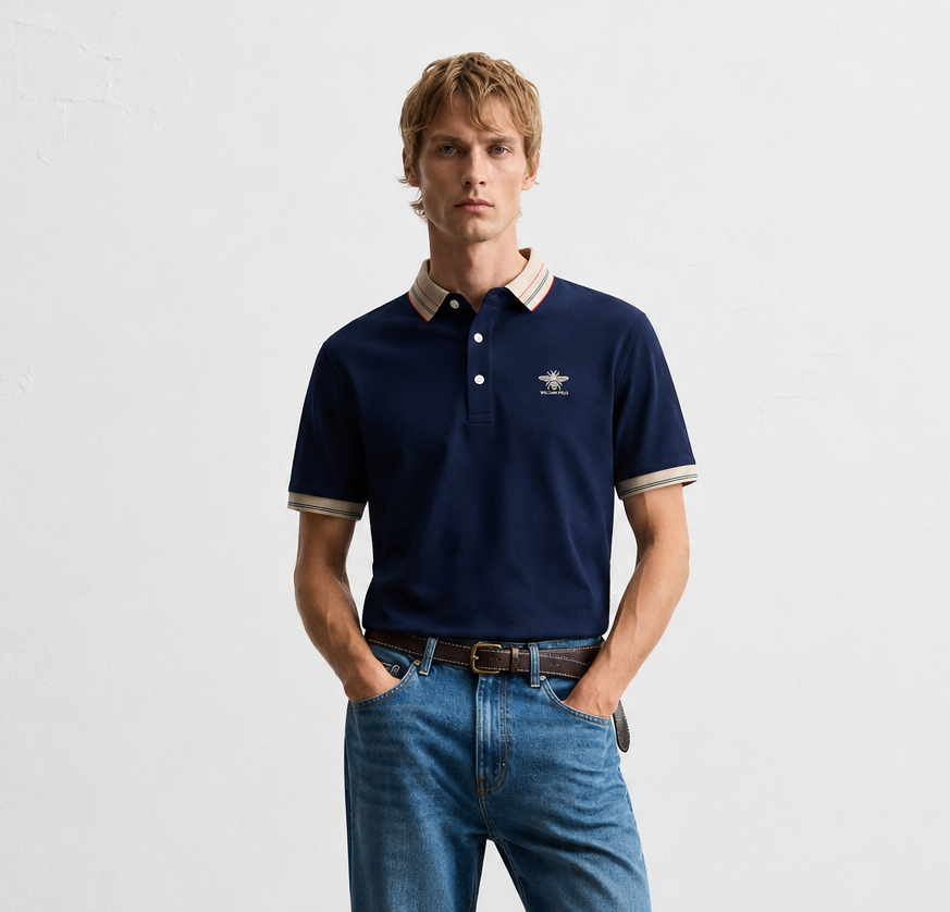 Classic Stripe Polo Shirt