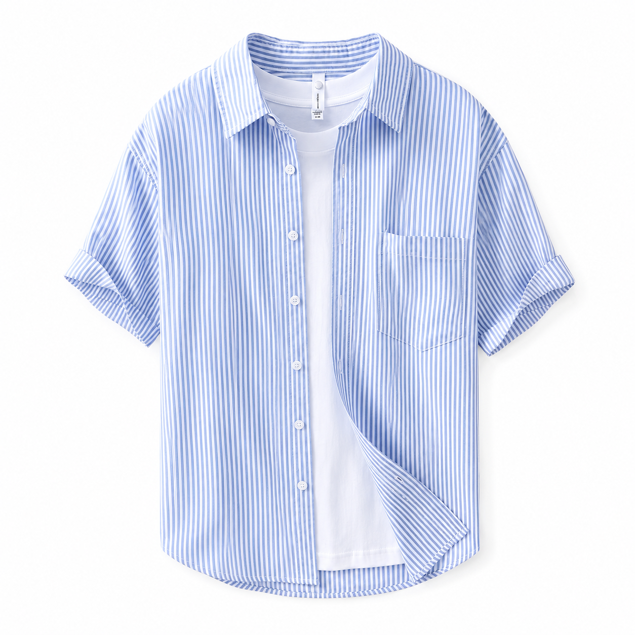 Casual Striped Short Sleeve Shirt