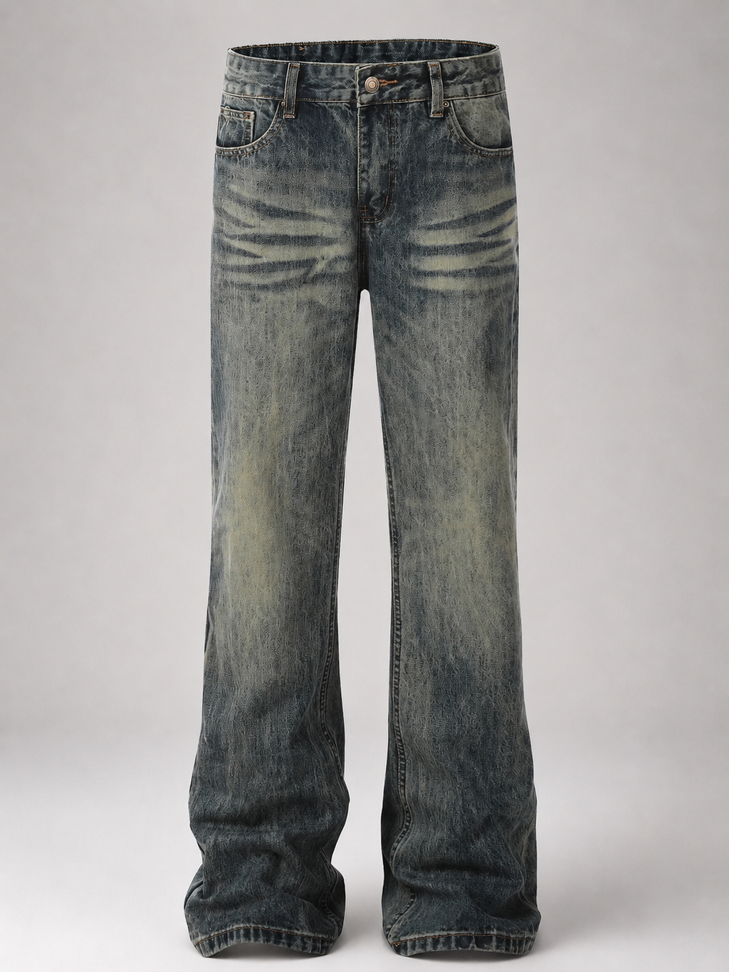 Vintage Wash Straight Jeans