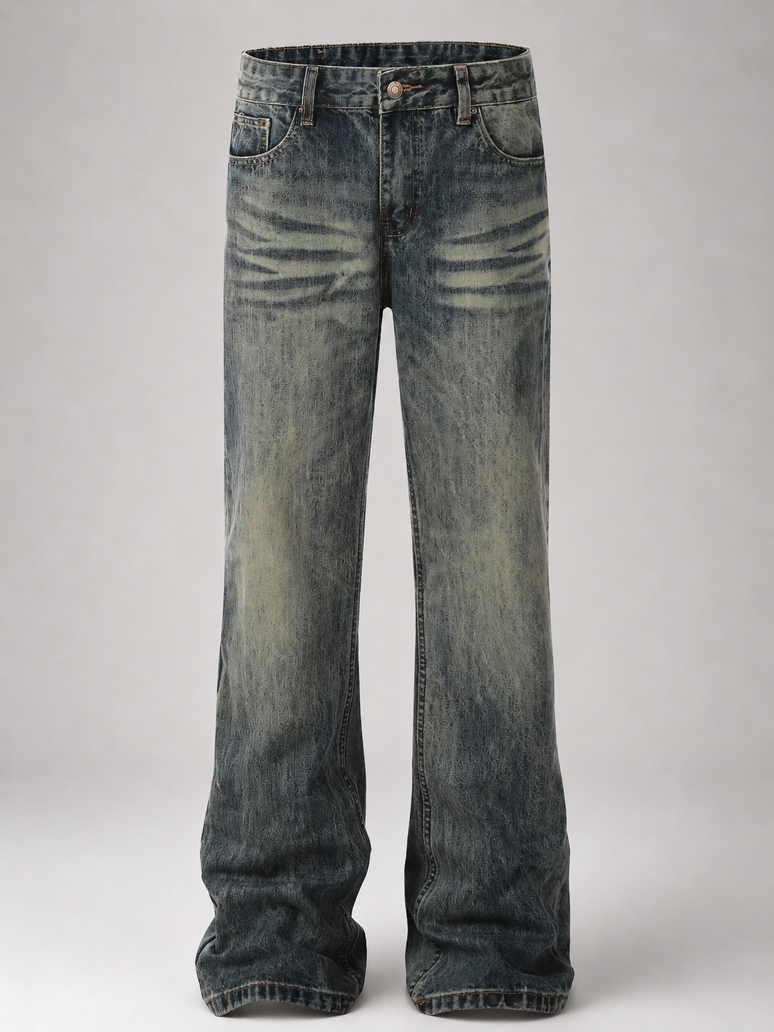 Vintage Wash Straight Jeans